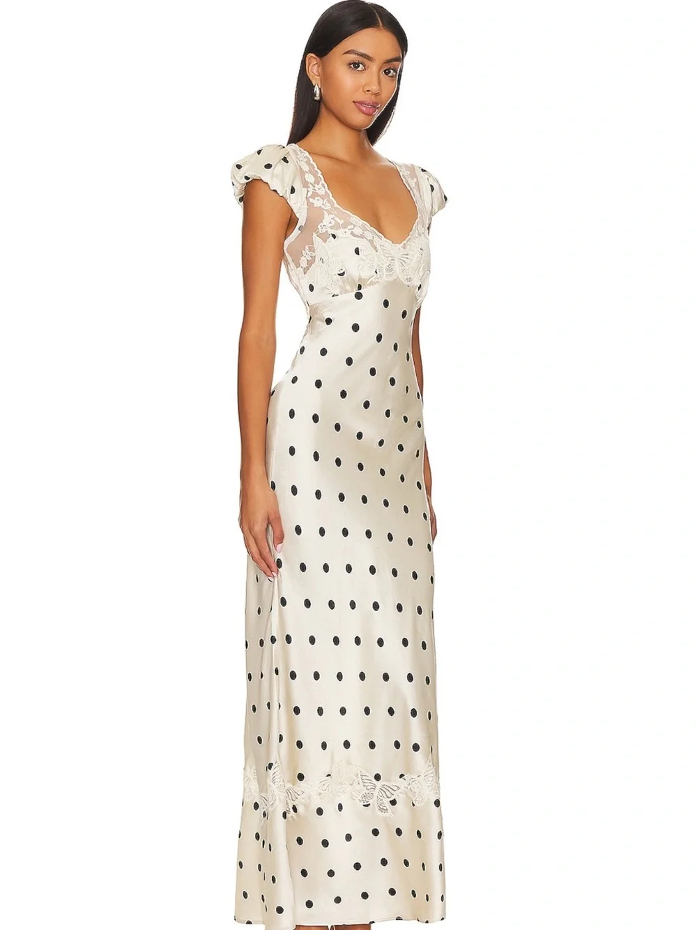 Free People Butterfly Babe Midi Dress in Tea Combo